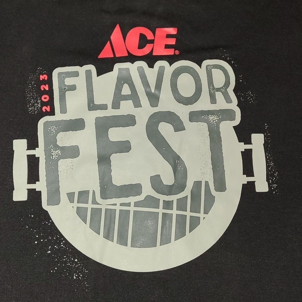 Authentic-Brand Mens Ace Flavor Fest Black Red Gray Short Sleeve Tshirt Medium - Picture 9 of 10
